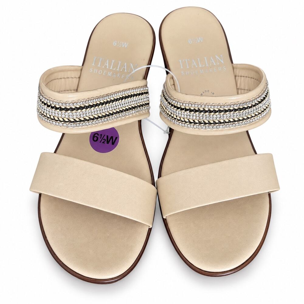 Italian Shoemakers Women Jilly Wedge Sandals Size 6.5 Wide New